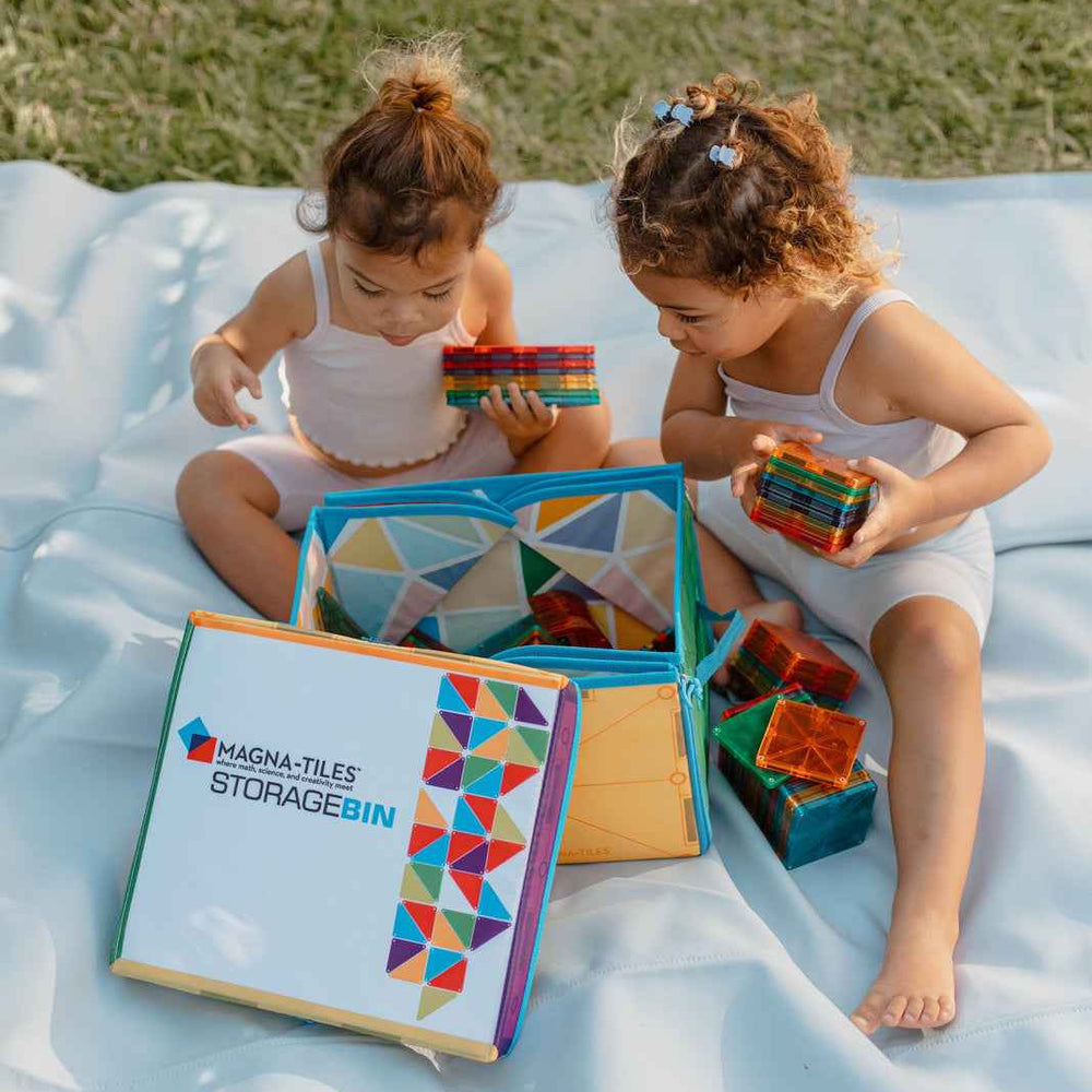 Skrzynia na klocki i Mata interaktywna 2 w 1 MAGNA-TILES