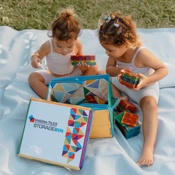 Skrzynia na klocki i Mata interaktywna 2 w 1 MAGNA-TILES