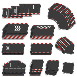 Doppelseitige Autorennbahn mit 2 Autos