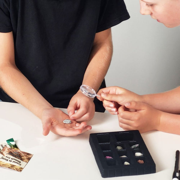 Set mit 14 Experimenten – Steine und Kristalle