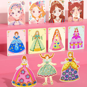 Kreatives 3-in-1 Bastelset - Märchenhafte Prinzessin für kleine Künstlerinnen