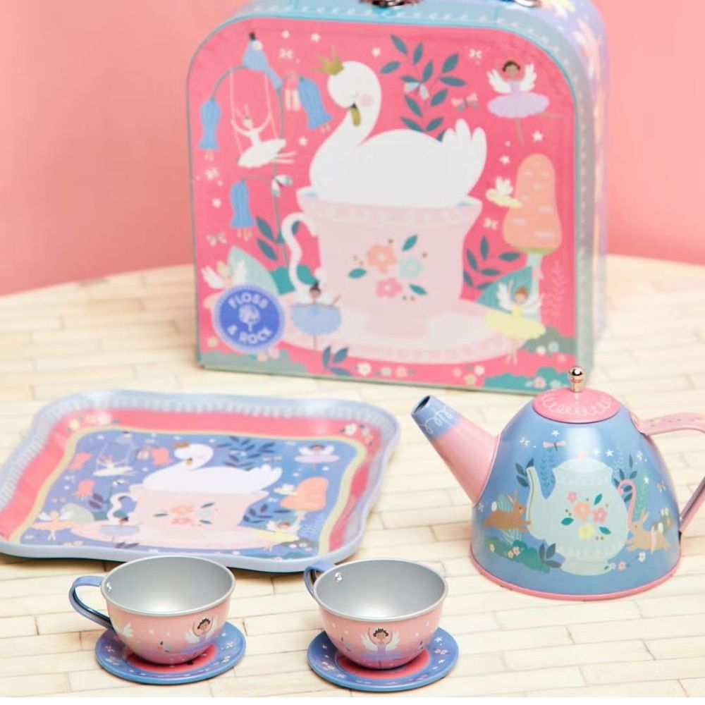 Teeset im Koffer – Ballerinas, 7-teilig