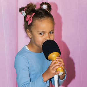 Glitter Groove Karaoke Microphone - Gold