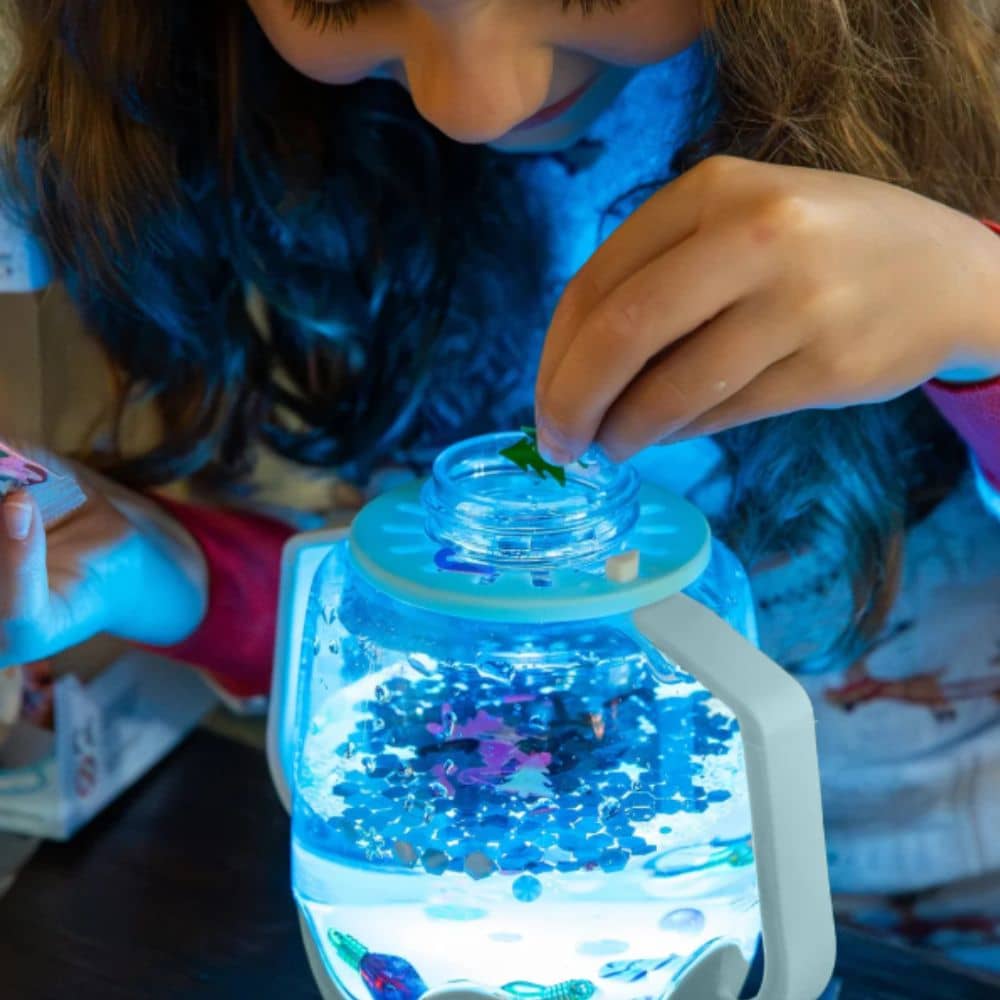 Sensorisches Glas zum Befüllen mit Wasser und Zubehör – Winter