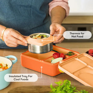 Lunchbox mit Thermoskanne OmieBox – Poppy Orange