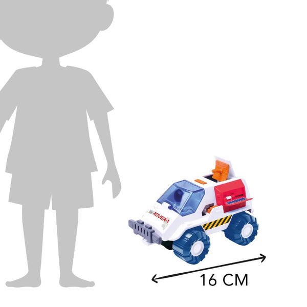 Forschungsraumfahrzeug mit Astronaut