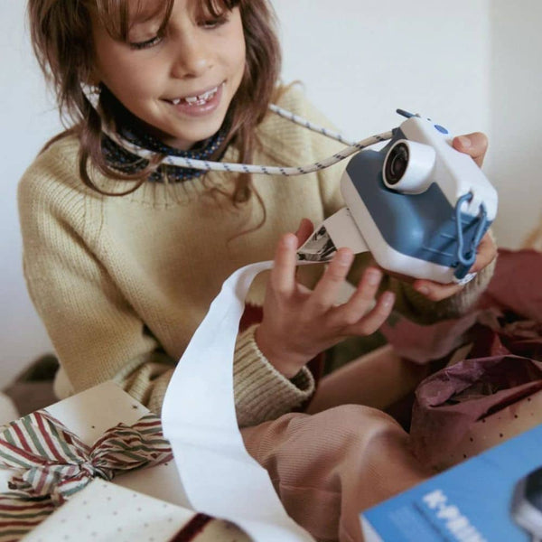 Digitalkamera mit Drucker – Blau