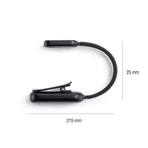 LED-Leselampe für Bücher mit USB-Anschluss – schwarz