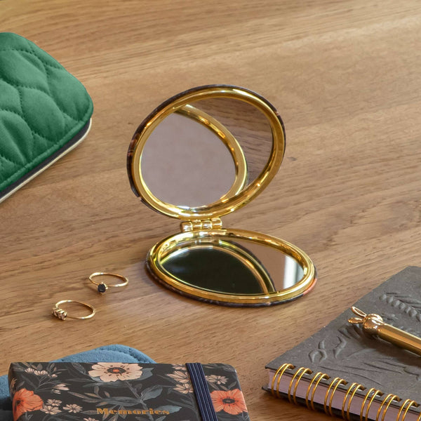 Taschen-Spiegel, doppelseitig - Flowers