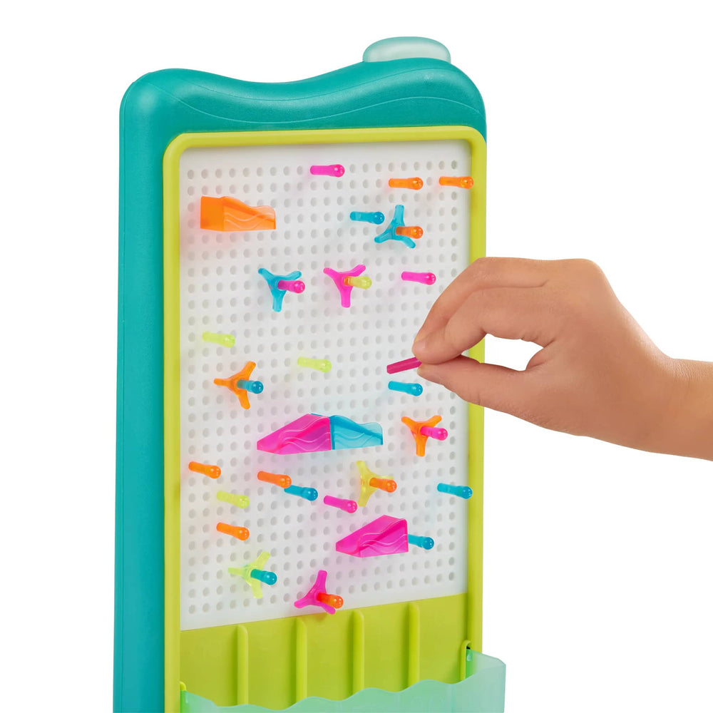 Beleuchtete Kugelbahn und Leuchttafel 2in1 – Light-Up Marble Drop 180 Teile