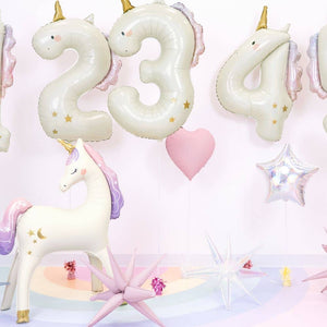 Folienballon 93 cm – Zahl 5 Einhorn