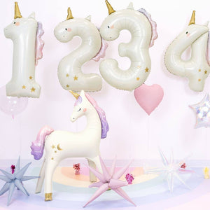 Folienballon 93 cm – Zahl 2 Einhorn