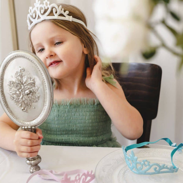 Gummiband-Stirnband – Prinzessinnenkrone, 3 Stück