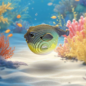 Öko-Puzzle 3D – Kugelfisch – schaukelnder Fisch