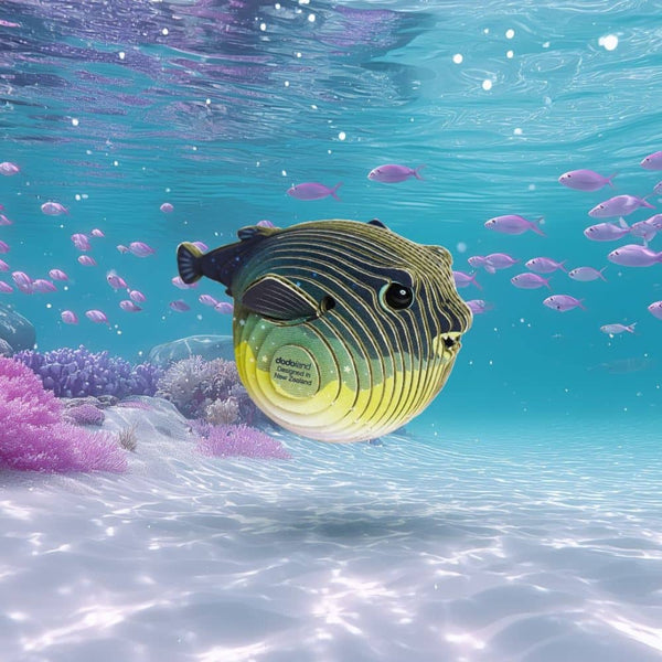 Öko-Puzzle 3D – Kugelfisch – schaukelnder Fisch