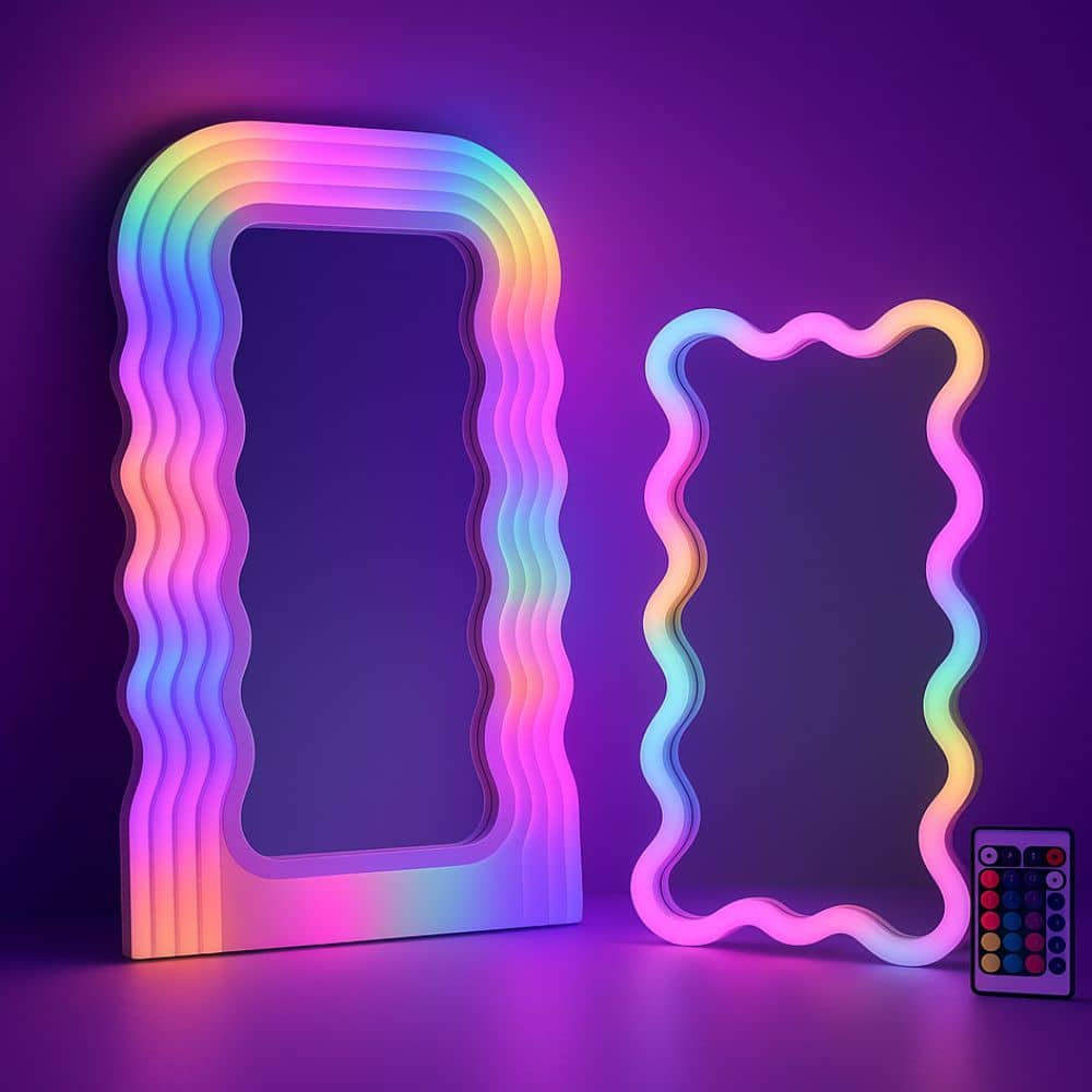 Leuchtender Spiegel, der im Rhythmus der Musik tanzt LED – groß