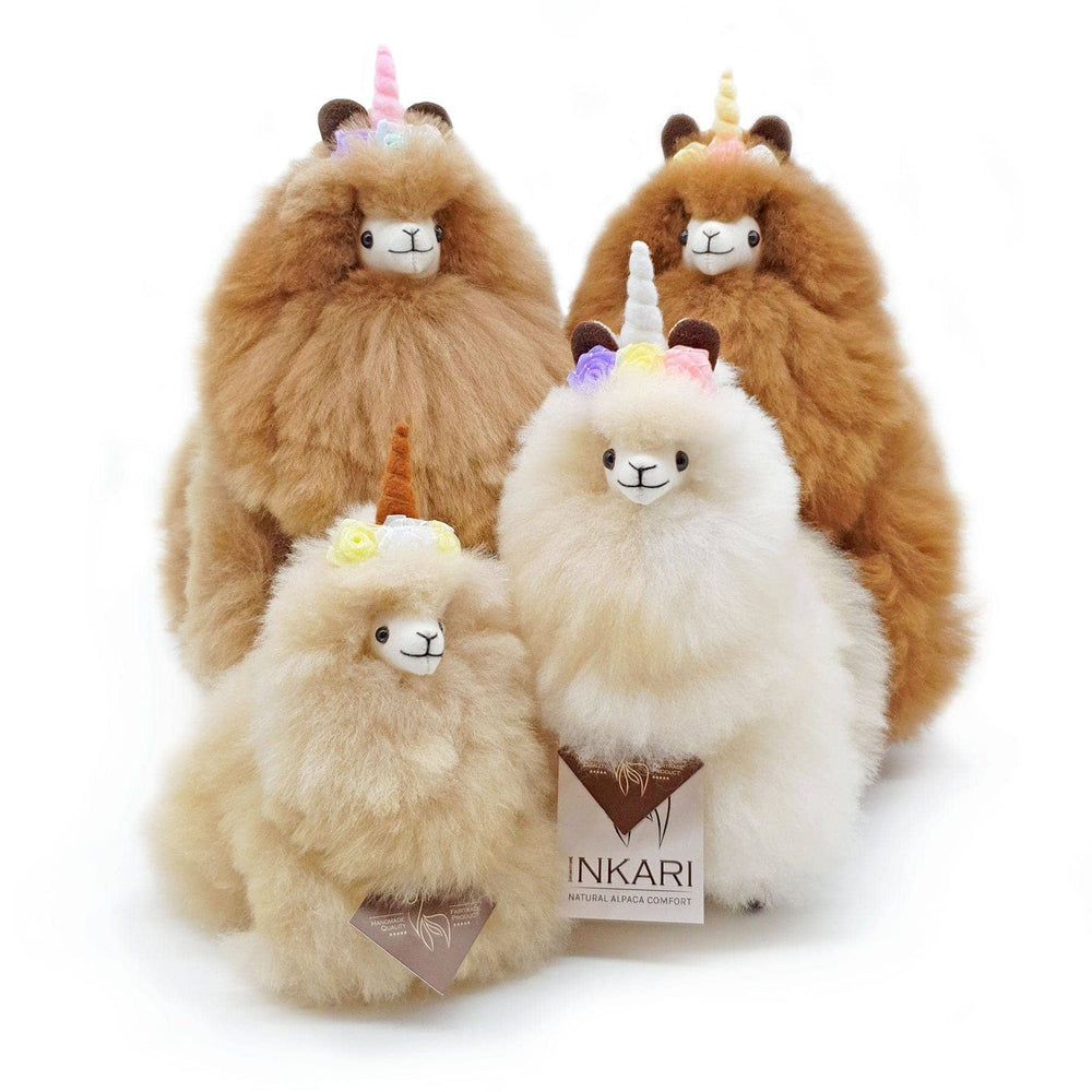 Fluffiges Alpaka Naturals-Kuscheltier – Ivory 15 cm