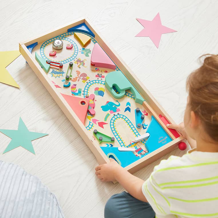 Holz-Geschicklichkeitsspiel – Pinball Applepop