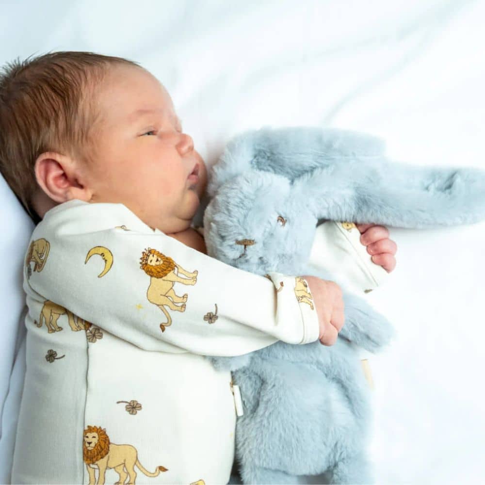 Kuscheltier mit Gewicht – Mini-Hase Teddy Blue
