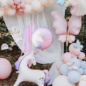 Folienballon – Happy Birthday mit Einhorn 35 x 35 cm