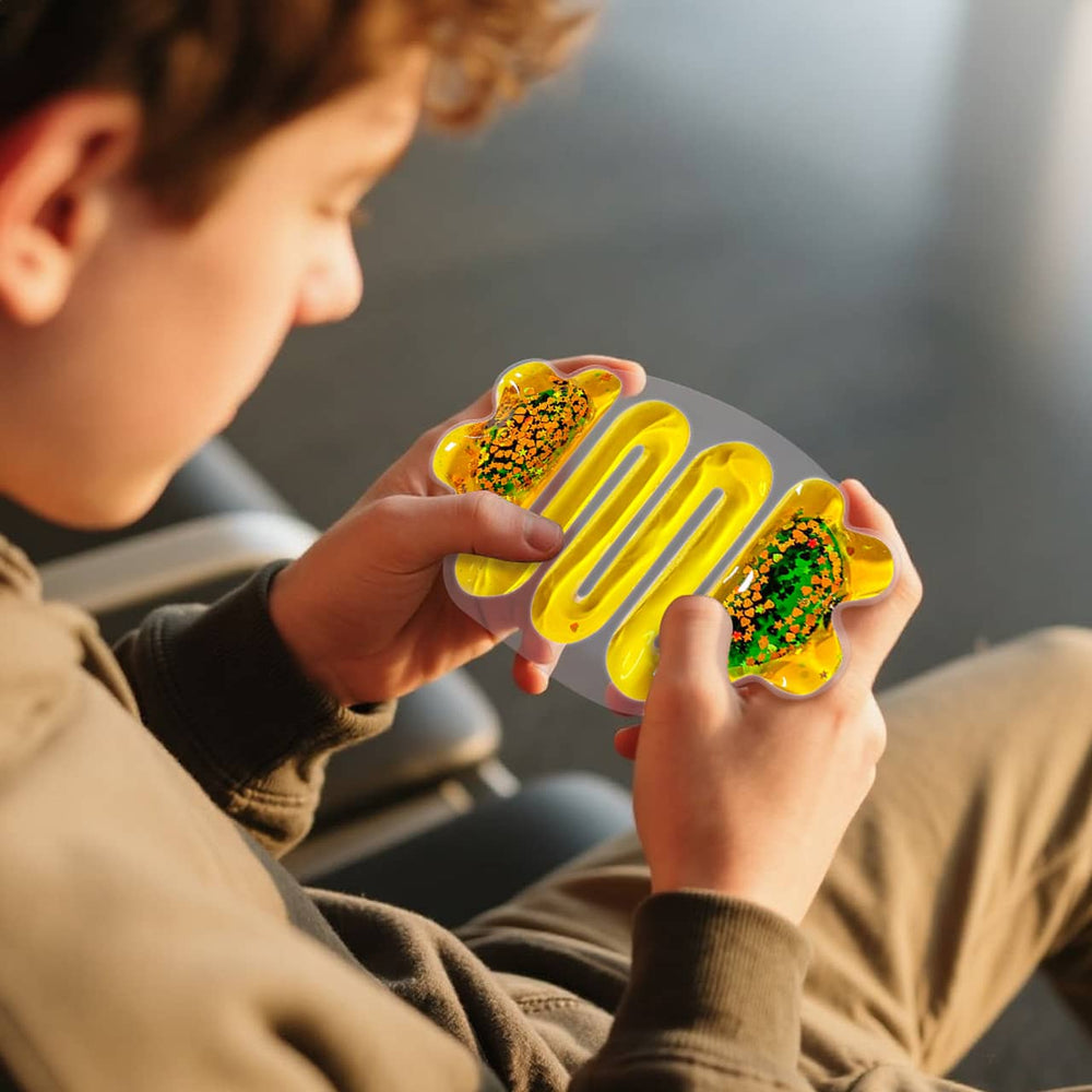 Squishy-Knetball mit Flüssigkeit – gelb