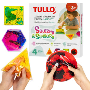 Squishy-Sensorik-Spielzeuge mit Flüssigkeit – 4 Formen