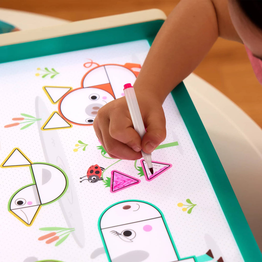 Lern- und Leucht-Zeichentisch Look & Shine – 71 Teile