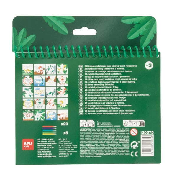 Malbuch mit Markern – Dinosaurier