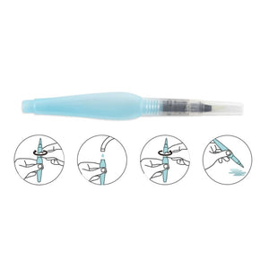 Aquarellmalbuch mit Wasserpinsel