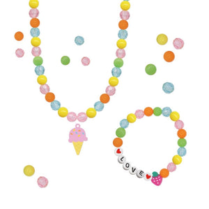 Set zum Basteln von Halsketten und Armbändern DIY Kit – Eiscreme