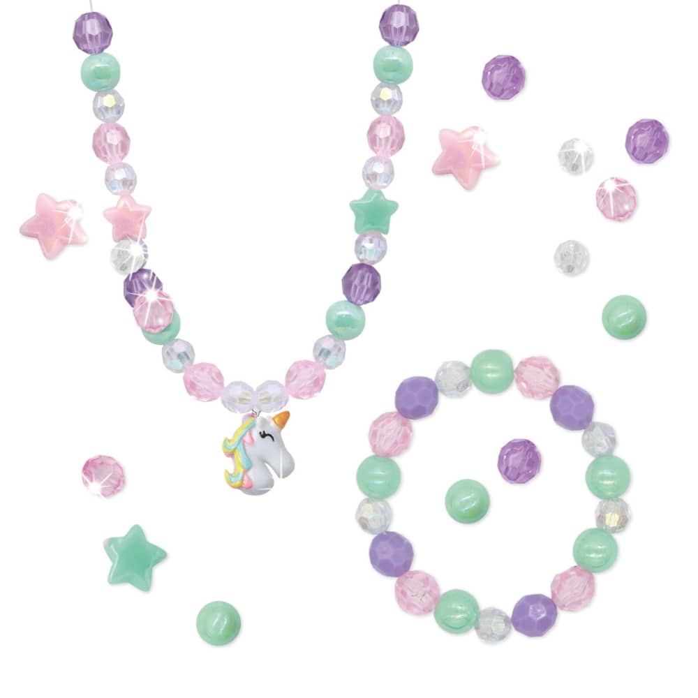 Set zum Basteln von Halsketten und Armbändern DIY Kit – Einhorn