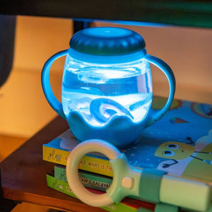 Mini-Sinnesglas zum Befüllen mit Wasser – blau