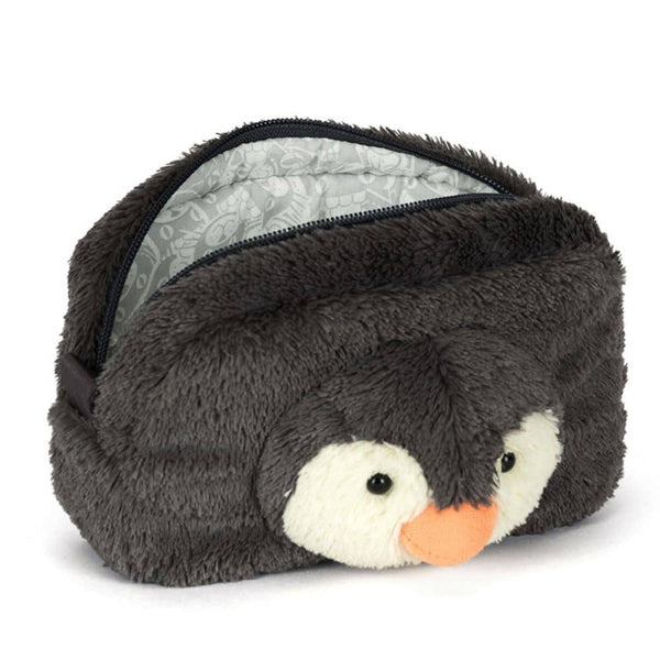 Plüsch-Federmäppchen, Kosmetiktasche – Pinguin 19 cm