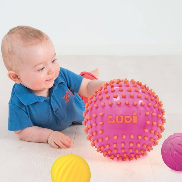 Set mit 3 Sensorikbällen 2+1 – rosa Version