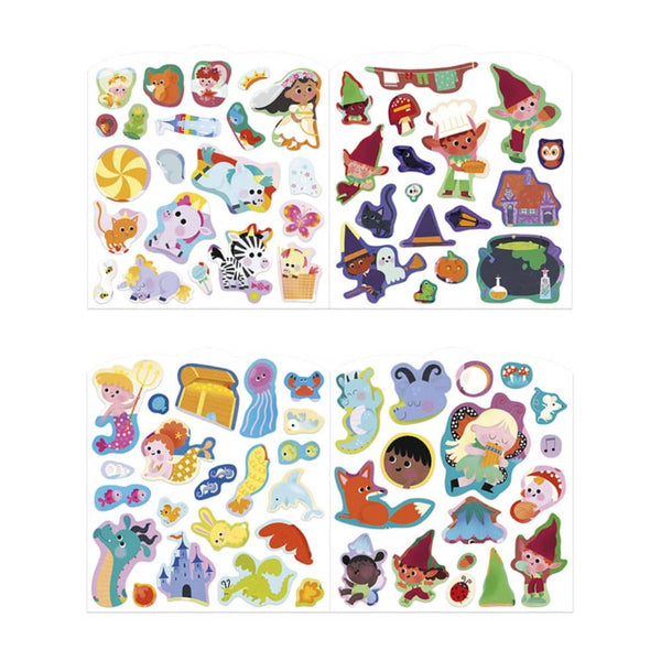 Stickeralbum mit 70 Stickern – Magische Welten