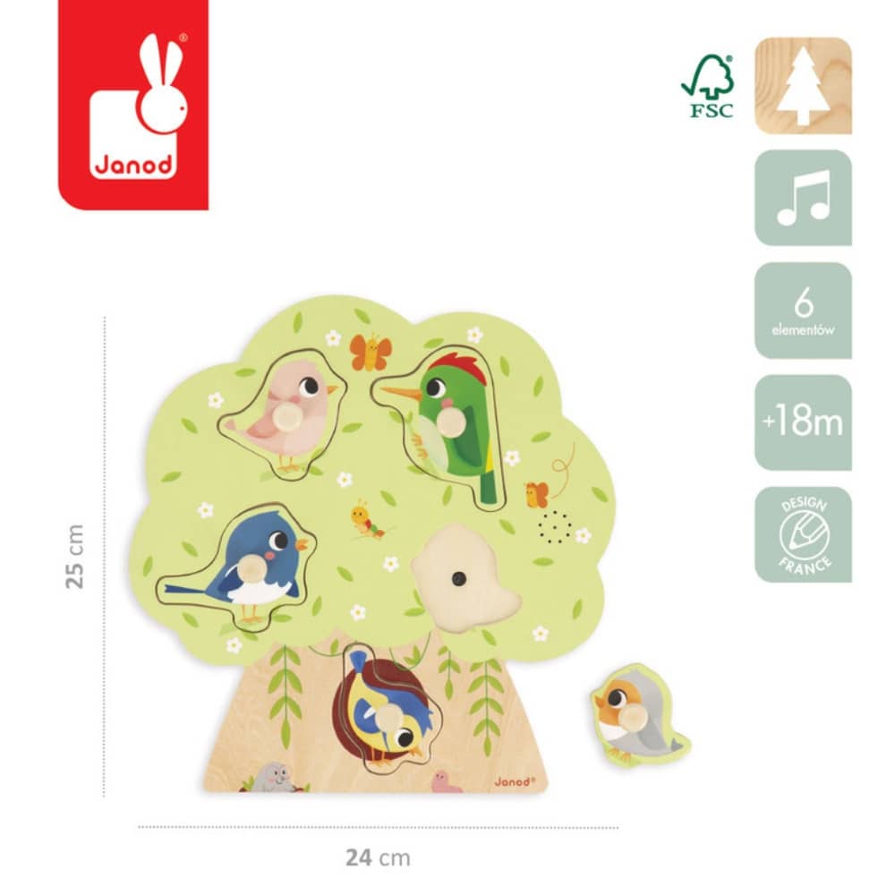 Musikpuzzle – Vogelstimmen 18 Monate+