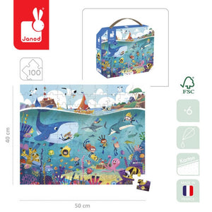 Puzzle im Koffer – Unterwasserwelt 100 Teile