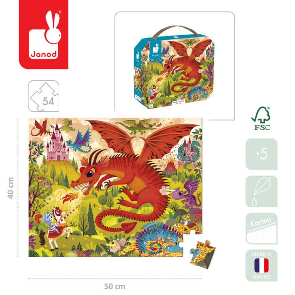 Puzzle im Koffer – Das Königreich der Drachen 54 Teile