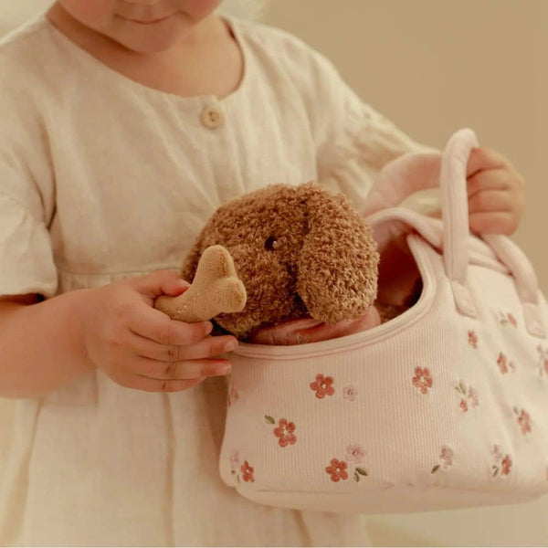 Der Hund Jackie in der Tasche