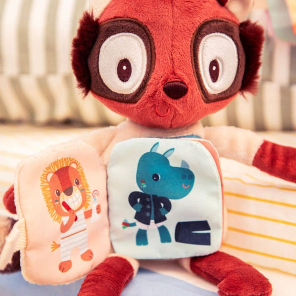 Kuscheltier mit Buch – Lemur Elvis ab 6 Monaten