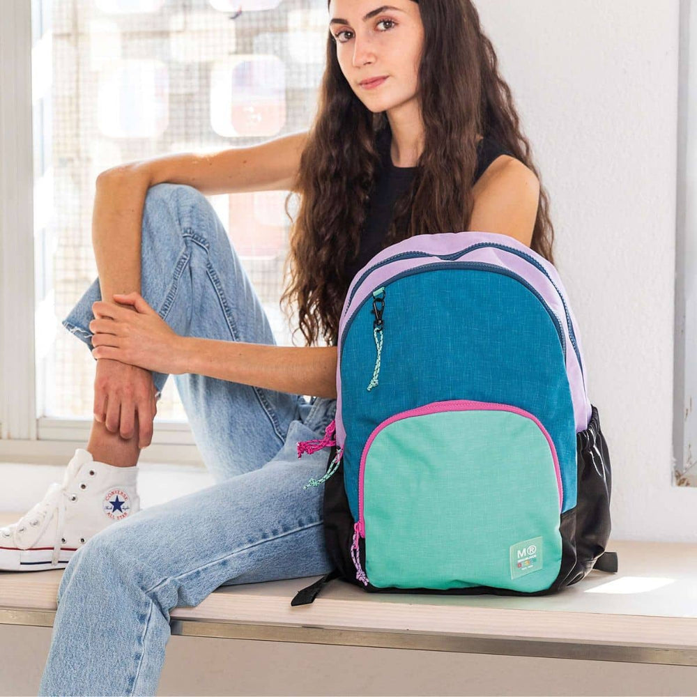 3-Fach Schulrucksack – Berlin Rider Purple (27L, A4)