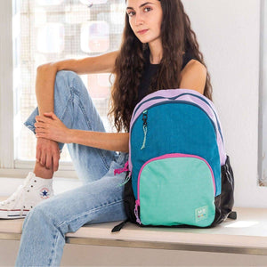 3-Fach Schulrucksack – Berlin Rider Purple (27L, A4)