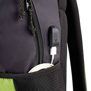 Großer 3-Fach Schulrucksack mit USB-Port – Berlin Rider Green (30L, Laptopfach)