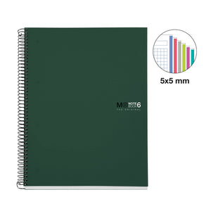 A4-Spiralblock – Green, 150 Seiten, kariert
