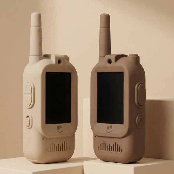 Video-Walkie-Talkie-Set – KidTooki Beige & Braun (2er-Set)