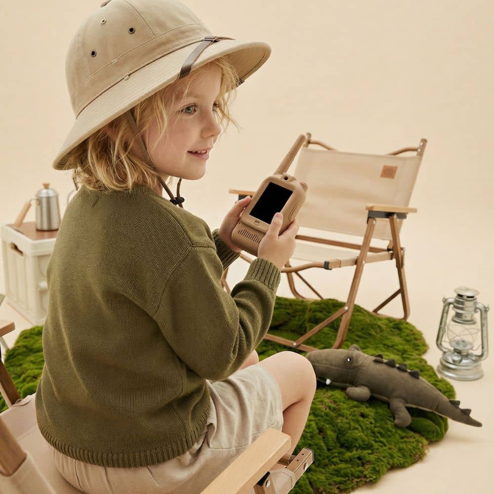 Video-Walkie-Talkie-Set – KidTooki Beige & Braun (2er-Set)