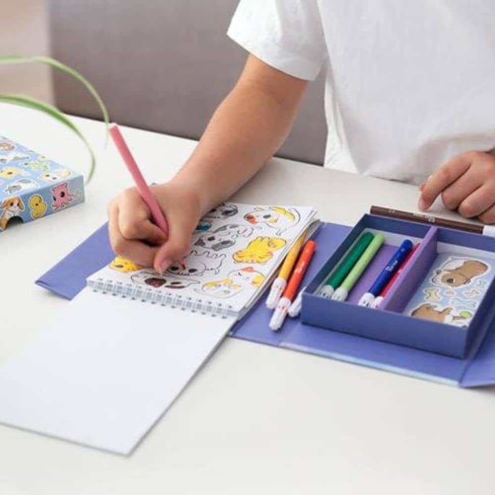 Malset für unterwegs - Süße Tierbabys (36 Seiten & Sticker)