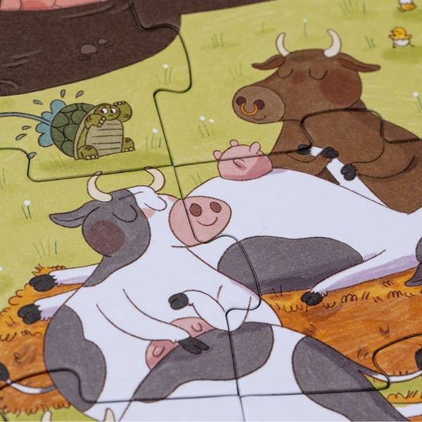 Beobachtungspuzzle Farmtastic - 36 Teile in Traktor-Box