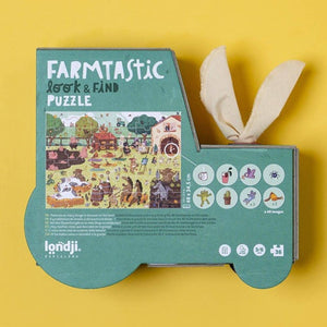 Beobachtungspuzzle Farmtastic - 36 Teile in Traktor-Box
