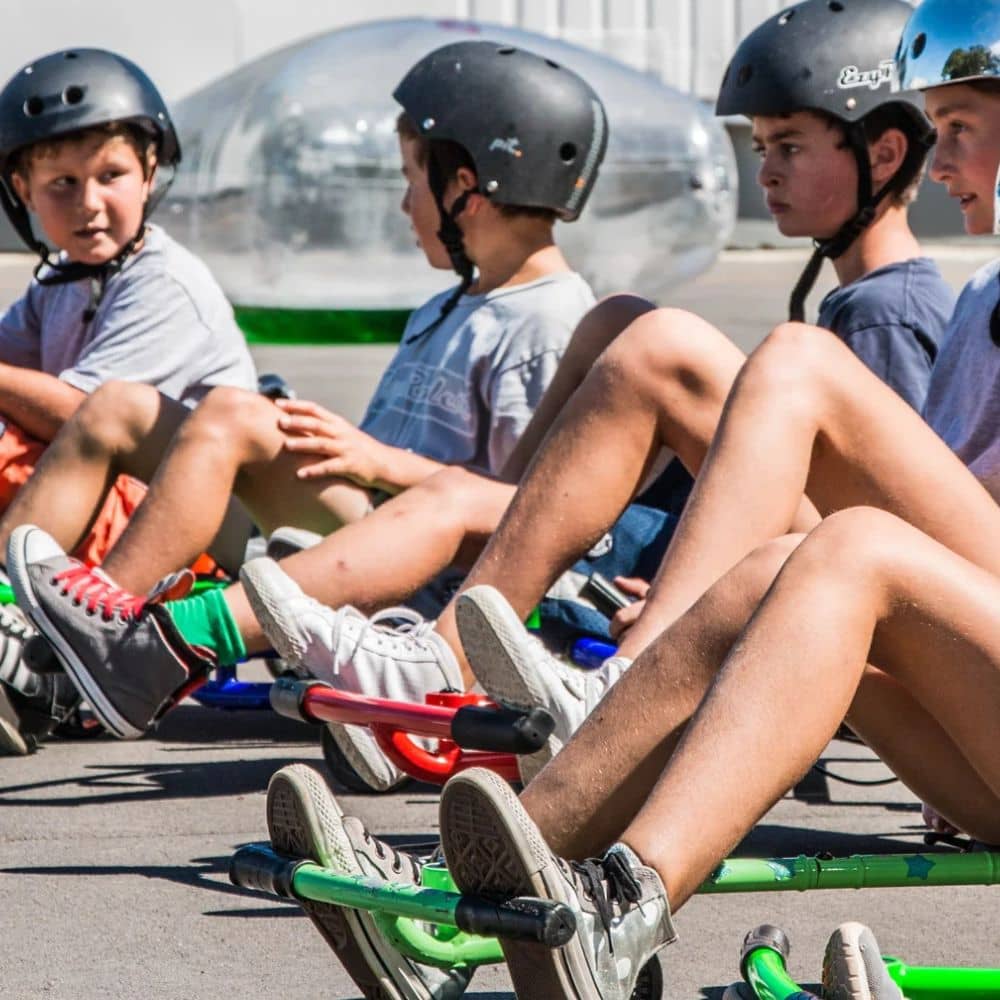 Kinderfahrzeug & Sitz-Gokart mit Beinantrieb - Classic Light Green (3-12 Jahre)